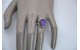 Purple paua shell ring