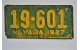 Nevada collection license plate year 1927