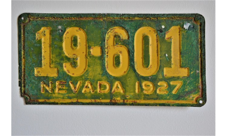Nevada collection license plate year 1927