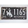 Collection wyoming license plate year 1956