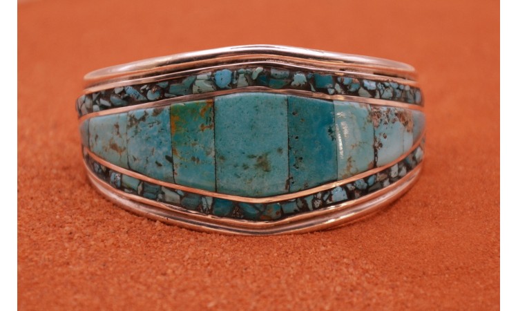 Inlay turquoise bracelet