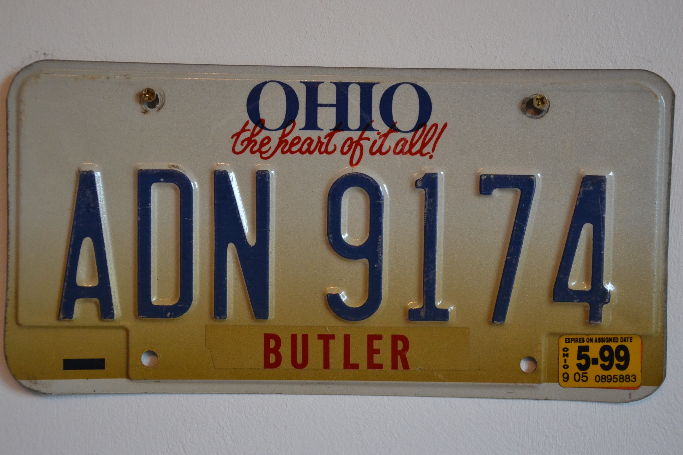 Vintage Ohio 1980 Plaque Immatriculation #210ZF