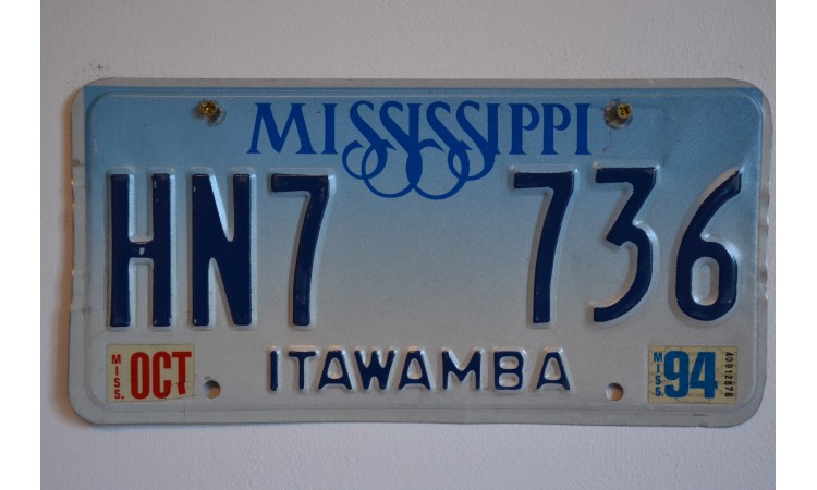 2008 Mississippi license plate