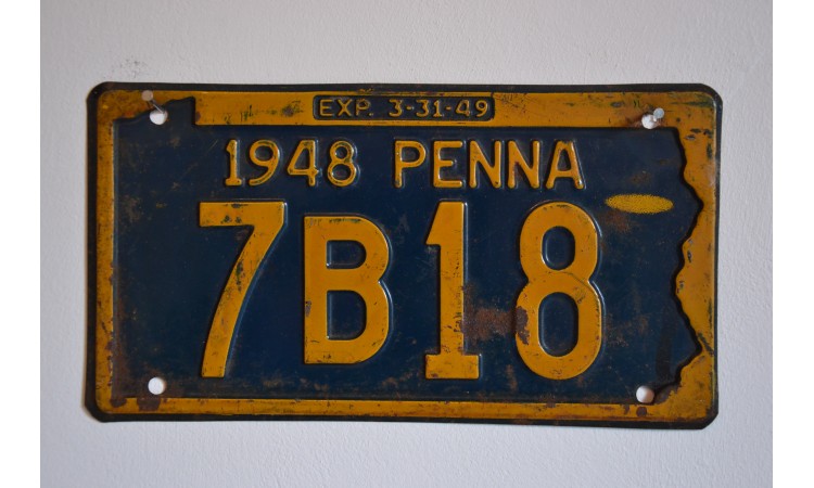 Pennsylvania license plate year 2018