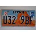 Utah license plate