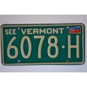 Vermont license plate