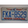 Plaque d'immatriculation caroline du nord