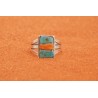 Turquoise and Spiny Oyster Ring size 8 3/4