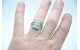 Turquoise and Spiny Oyster Ring size 8 3/4