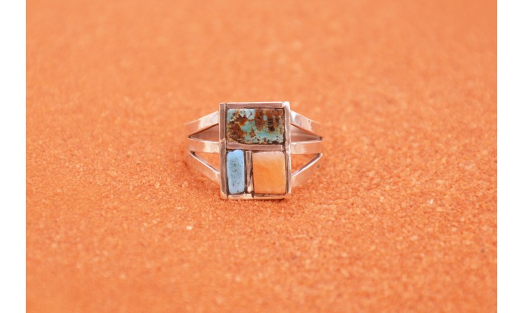 Bague turquoise et spiny oyster Taille 63