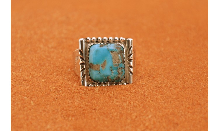 Bague homme turquoise Bisbee Taille 69