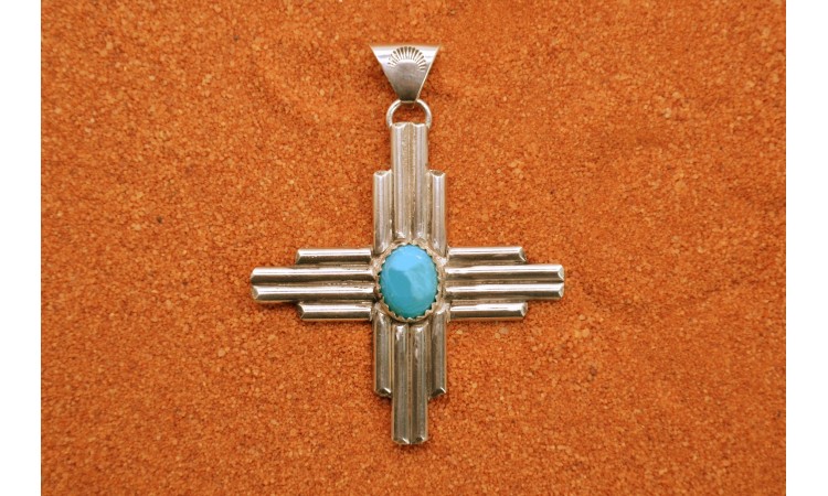 Pendentif Zia turquoise