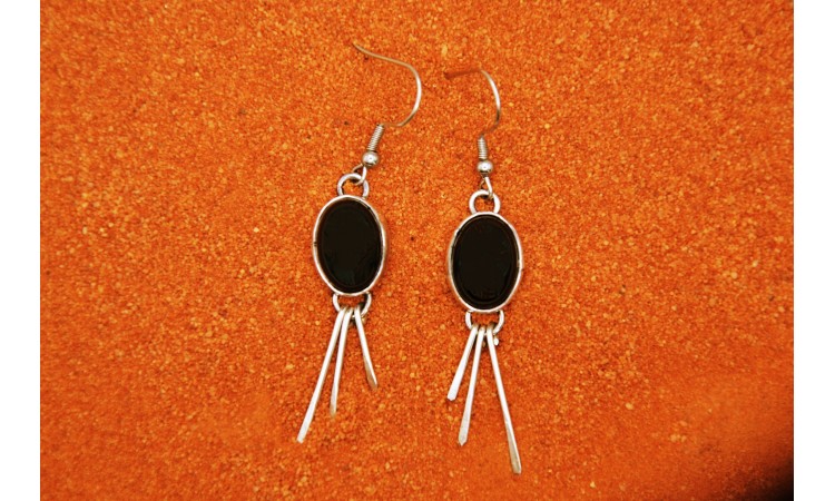 Boucles d'oreilles Onyx