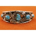 Turquoise and Eagle cuff