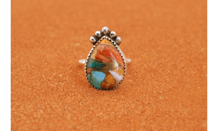 Bague turquoise oyster copper