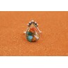 Oyster copper turquoise Ring