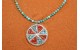 Sun necklace turquoise and coral