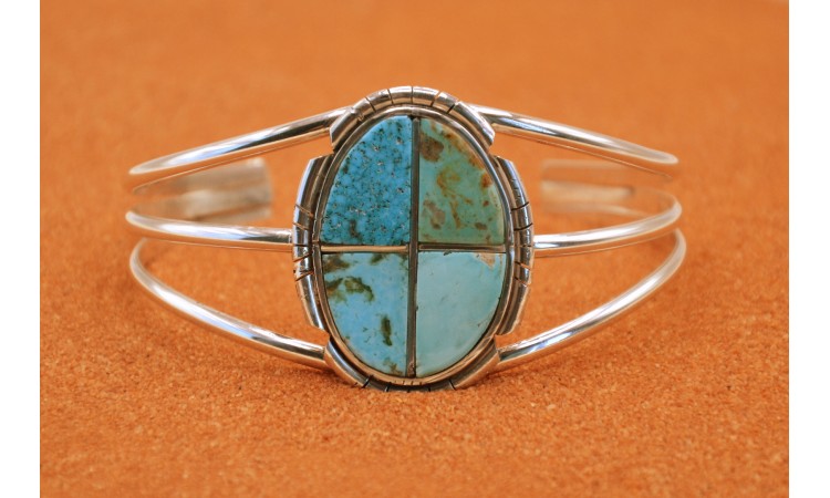 Bracelet turquoise inlay