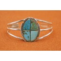 Bracelet turquoise inlay