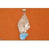 Turquoise and Indian head Pendant