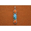 Pendentif turquoise Sonora et Spiny Oyster