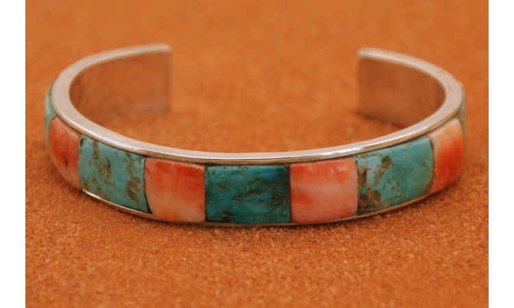 Bracelet turquoise Kingman et Spiny Oyster