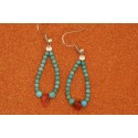 Boucles d'oreilles turquoise et corail