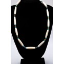 Kingman turquoise and bones Necklace