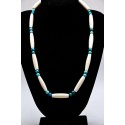 Kingman turquoise and bones Necklace