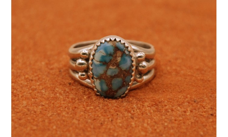 Bague turquoise Golden Hill