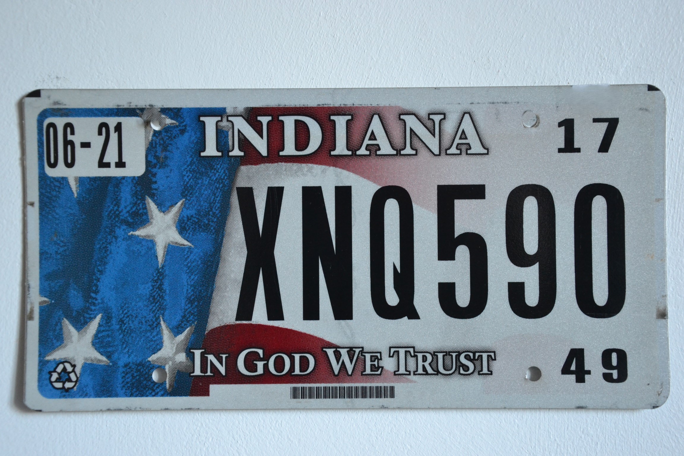 Vintage 75th Year East 2024 Chicago Indiana Industrial Capital 1968 License Plate