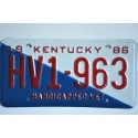 Kentucky license plate