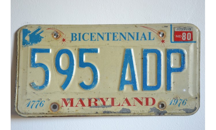 Maryland license plate