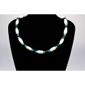 Kingman turquoise and bones Necklace