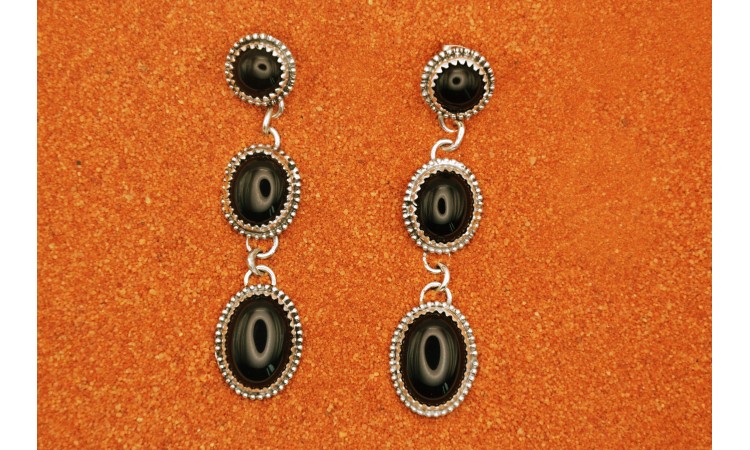 Boucles d'oreilles Onyx