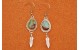 Boucles d'oreilles turquoise purple oyster