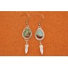 Boucles d'oreilles turquoise purple oyster