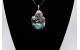 Pendentif Kokopelli et turquoises