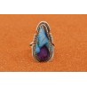 Bague turquoise purple spiny