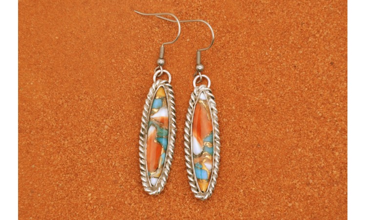 Oyster Copper Turquoise Earrings