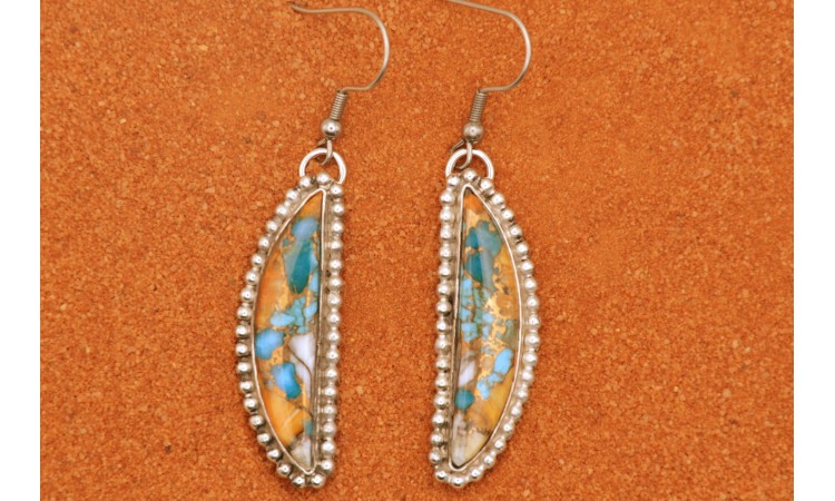 Oyster Copper Turquoise Earrings