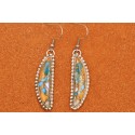 Oyster Copper Turquoise Earrings