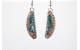 Oyster Copper Turquoise Earrings