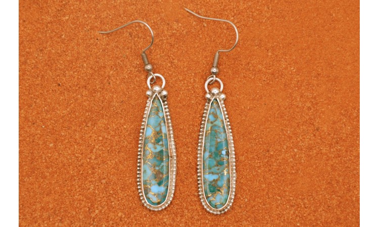 Boucles d'oreilles Turquoise Mojave