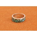 Bague turquoise inlay