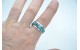 Bague inlay turquoise taille 66