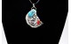 Kokopelli turquoise and coral Pendant