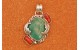 Pendentif turquoise Kingman et corail