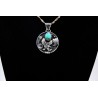 Pendentif aigle et turquoise