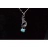 Kokopelli and turquoise Pendant